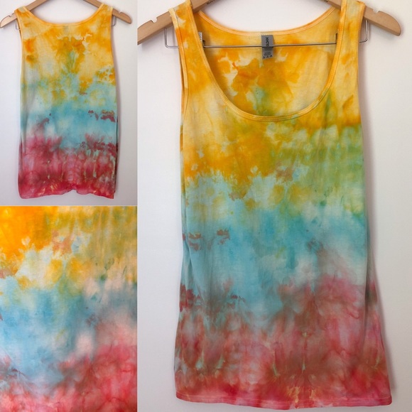 Rainbow Tie Dye Women’s Tank by Dye Trying Co. - Picture 1 of 4